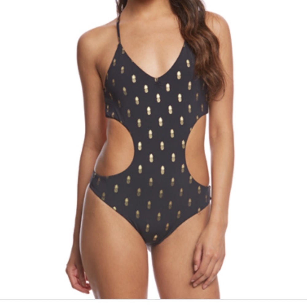 Spiritual Gangster one piece black with pineapples